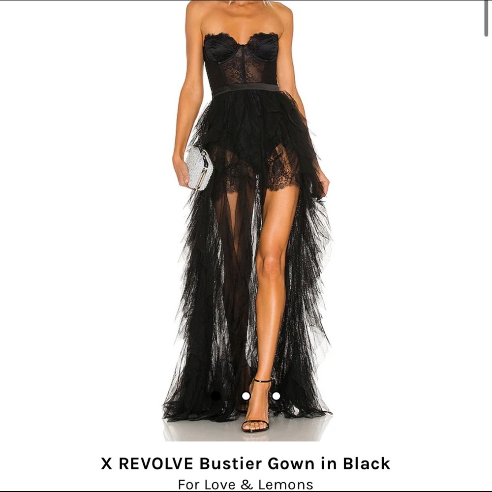 X REVOLVE Bustier Gown in Black For Love & Lemons